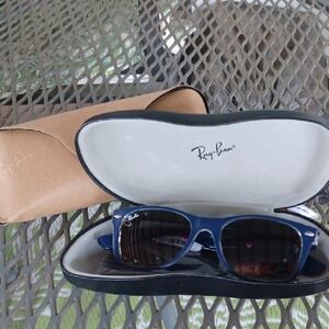 Ray-Ban Blue and Tan Glasses Accessories